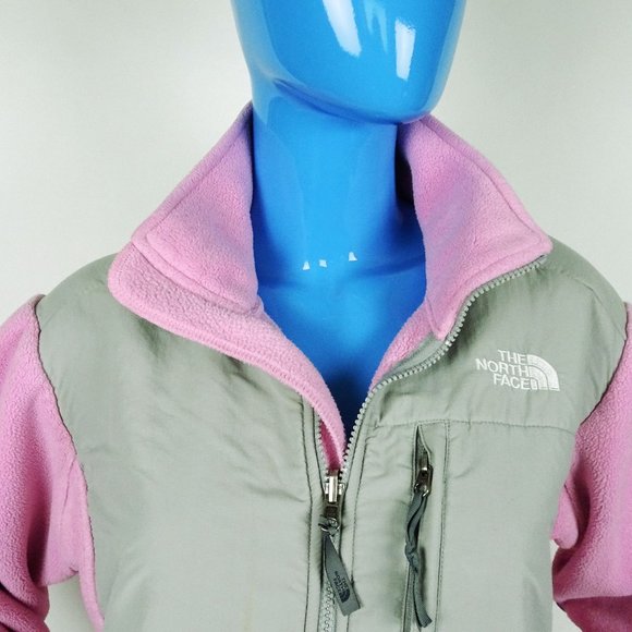 The North Face Womens M 8 10 Retro Denali Pink Gray Fleece Jacket Polartec 300 - Picture 4 of 8